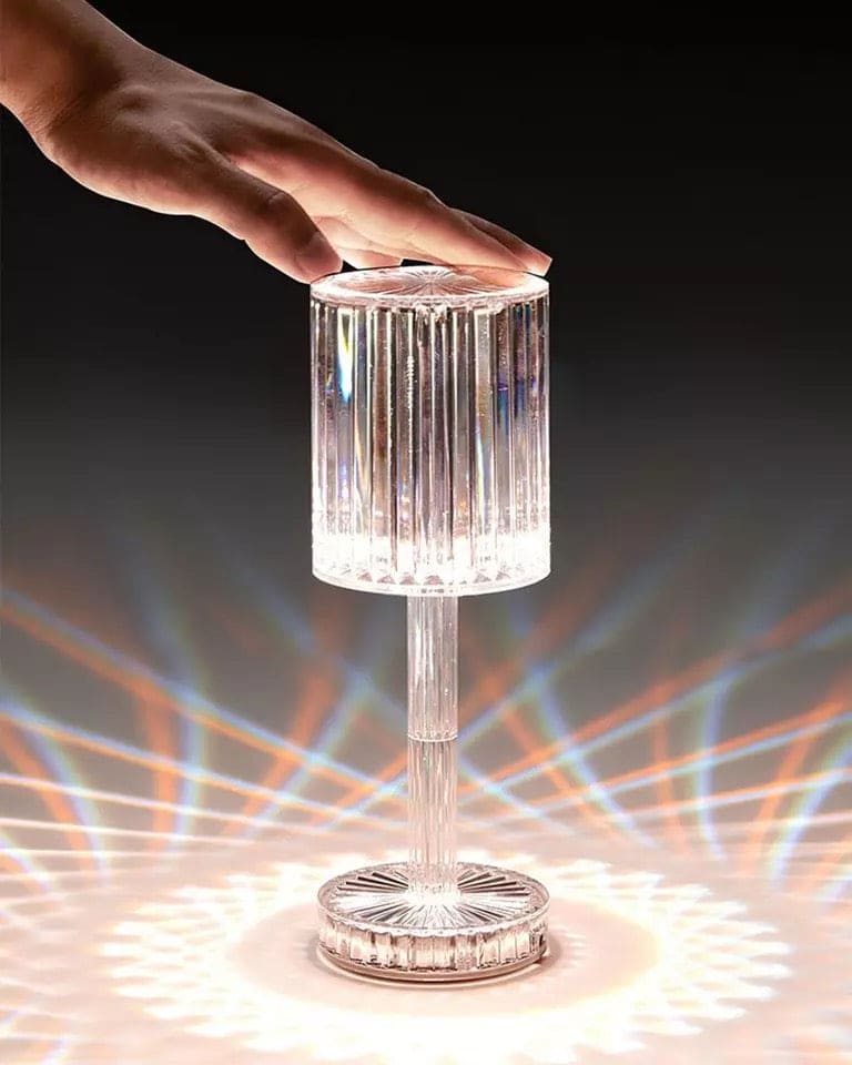 Luxury Crystal Wine Glass Lamp, Touch Control 16 Color Light Bedroom Romantic Atmosphere Lamp, Acrylic USB Rechargeable Night Light, LED Crystal Projection Table Light Luxury Crystal Wine Glass Lamp, Touch Control 16 Color Light Bedroom Romantic Atmosphere Lamp, Acrylic USB Rechargeable Night Light, LED Crystal Projection Table Light